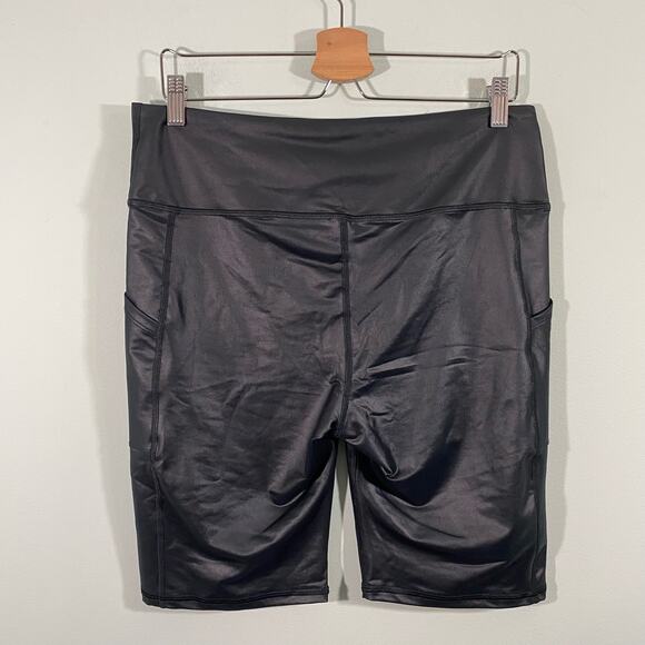 Savvi Women’s Sheen Black Side Pocket Code Bike Shorts Size XL NWT - Picture 6 of 9